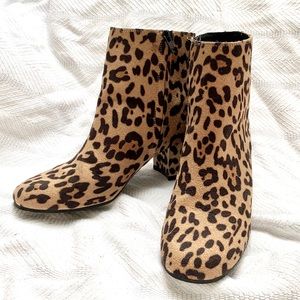 Leopard Print Ankle Boots